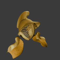 Gladiator Helmet & Pauldrons Fantasy Armor Set 3d model