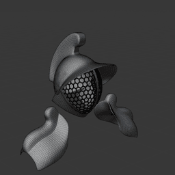 Gladiator Helmet & Pauldrons Fantasy Armor Set 3d model