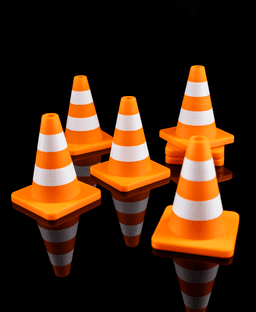 Mini Traffic Cone - Stackable - Multicolor .3mf 3d model