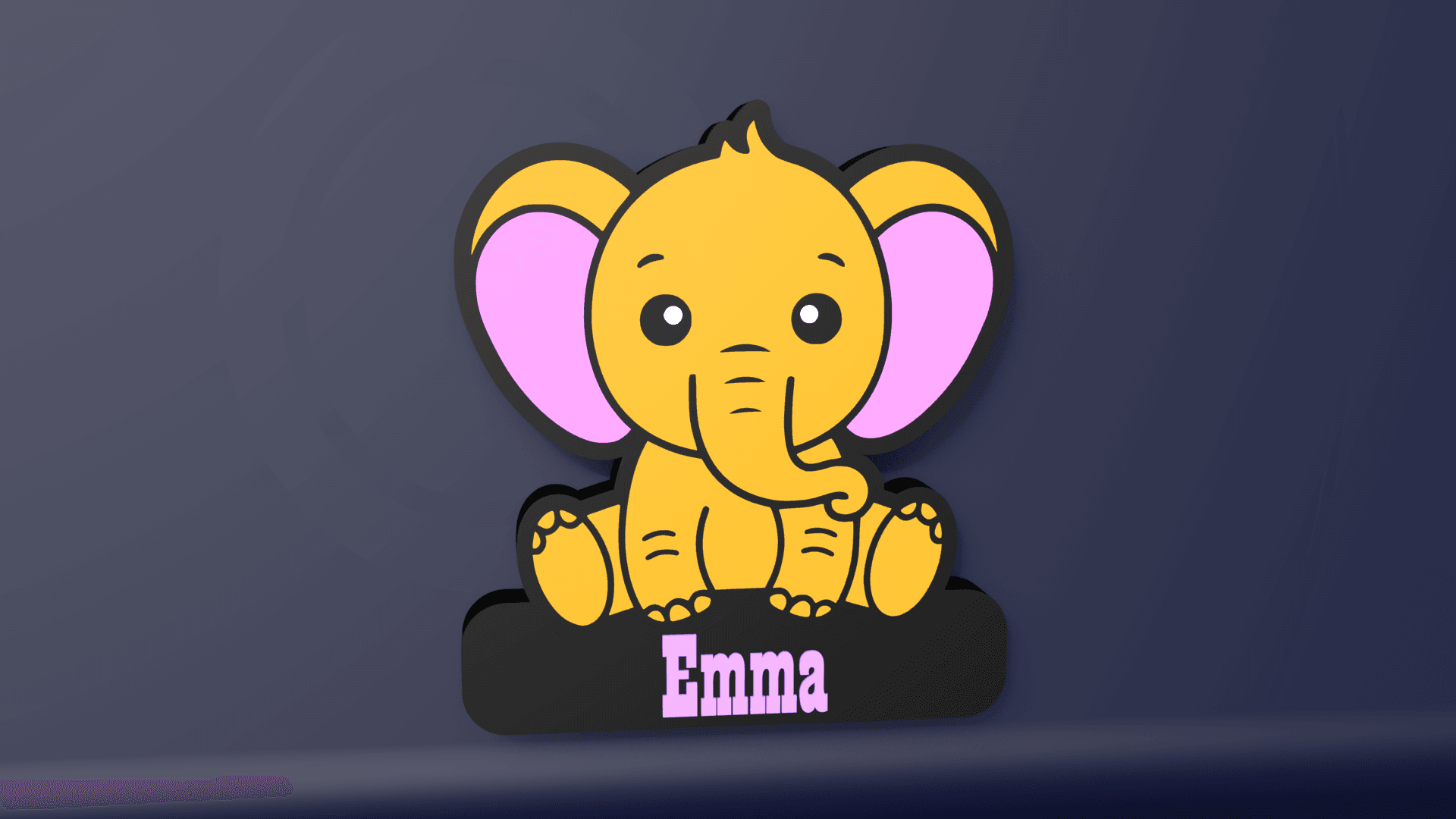 Cute Elephant – LED Strip compatible 3d model
