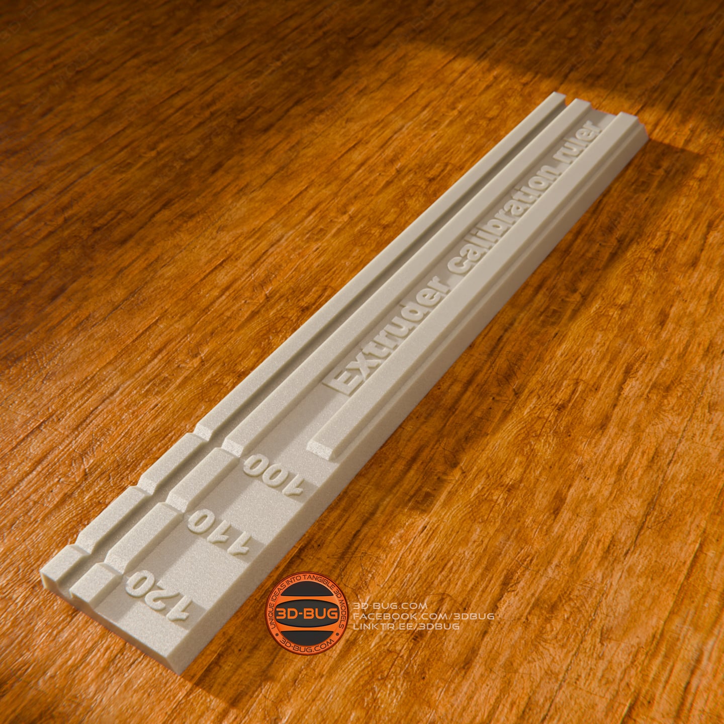 Extruder calibration ruler 3d model