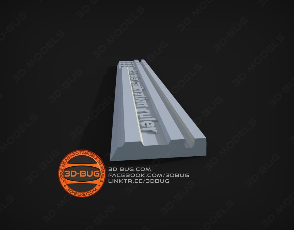 Extruder calibration ruler 3d model
