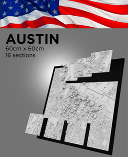 AUSTIN, Skyline 3D map 3d model