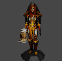 Female Paladin Hellina v2.0 3d model