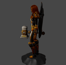 Female Paladin Hellina v2.0 3d model