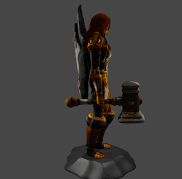 Female Paladin Hellina v2.0 3d model