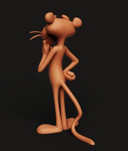 Pink Panther Figure STL | Classic Cartoon 3D Print | Retro Model 3d model