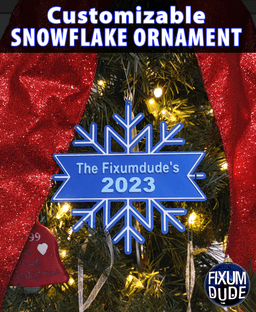 Customizable Snowflake Ornament 3d model