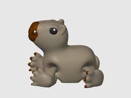 Capybara Keychain 3d model