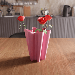 Parametric Wavy Fluted Star Vase 3d model