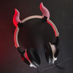Anime Demon Horns for Headphones Cosplay 3d model