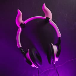 Anime Demon Horns for Headphones Cosplay 3d model