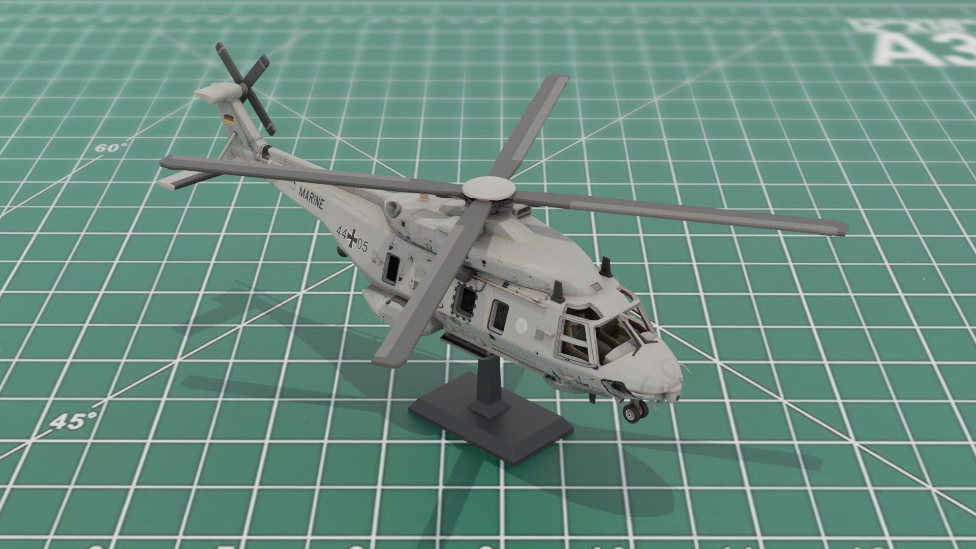 NH-90 Military Helicopter 3D Print Model 3d model