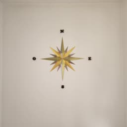 Compass rose - Multipart wall design 3d model
