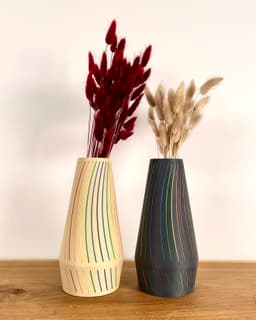 Stripy vase - easy multicolor print 3d model