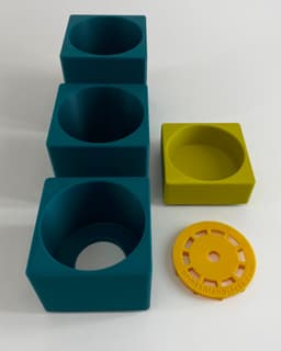 Mini Planters Set With Drainer and Drip Tray 3d model