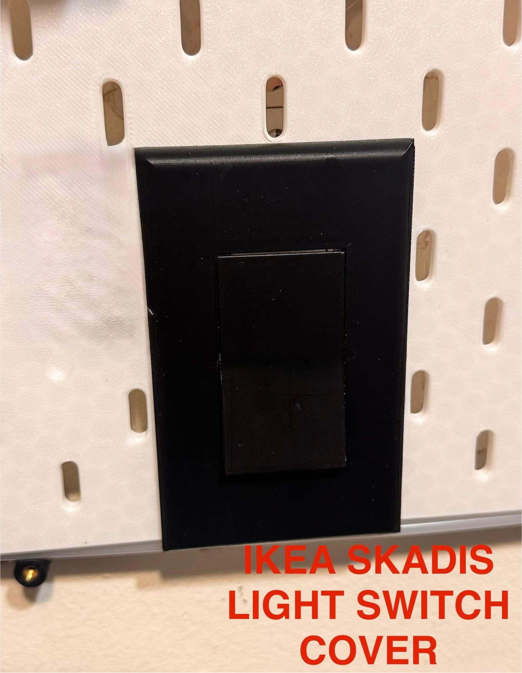 Ikea skadis light switch cover 3d model