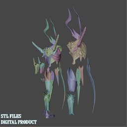 Foul Legacy Armor Set Genshin Impact 3d model