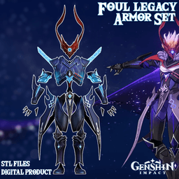 Foul Legacy Armor Set Genshin Impact 3d model