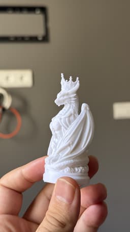 Dragon Chess Set – Detailed Fantasy Sculptures 3d model