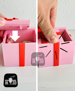 Surprise Gift Box - Heart Hands / Multiparts 3d model