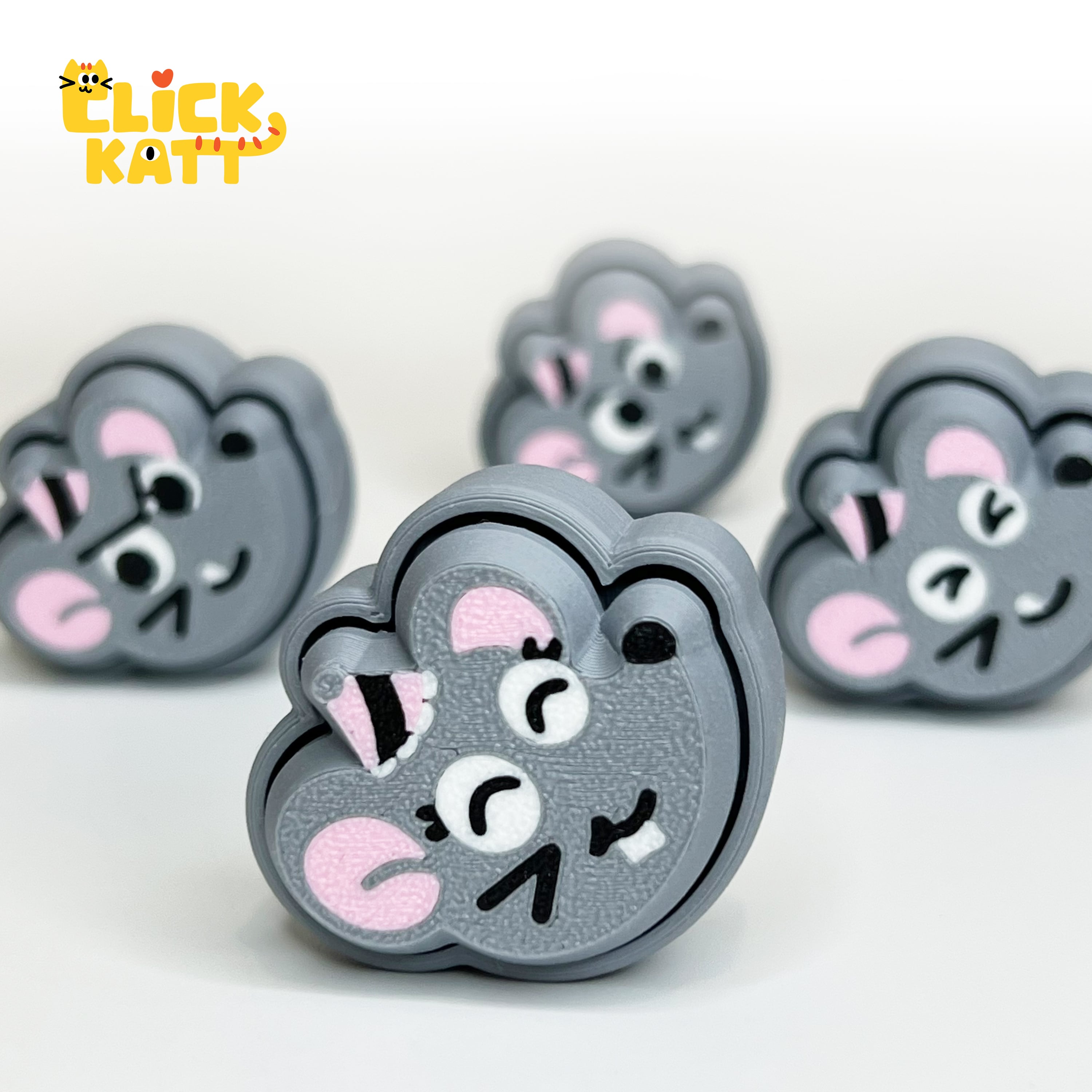 Mouse - Clicker Fidget Toy Keychain 3d model