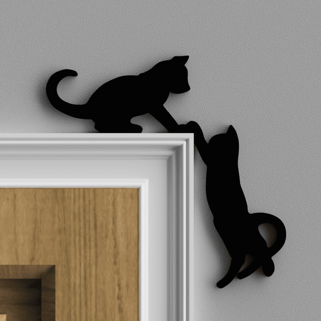 Cats Door Topper 3d model