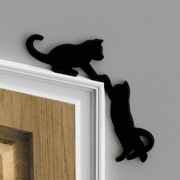 Cats Door Topper 3d model