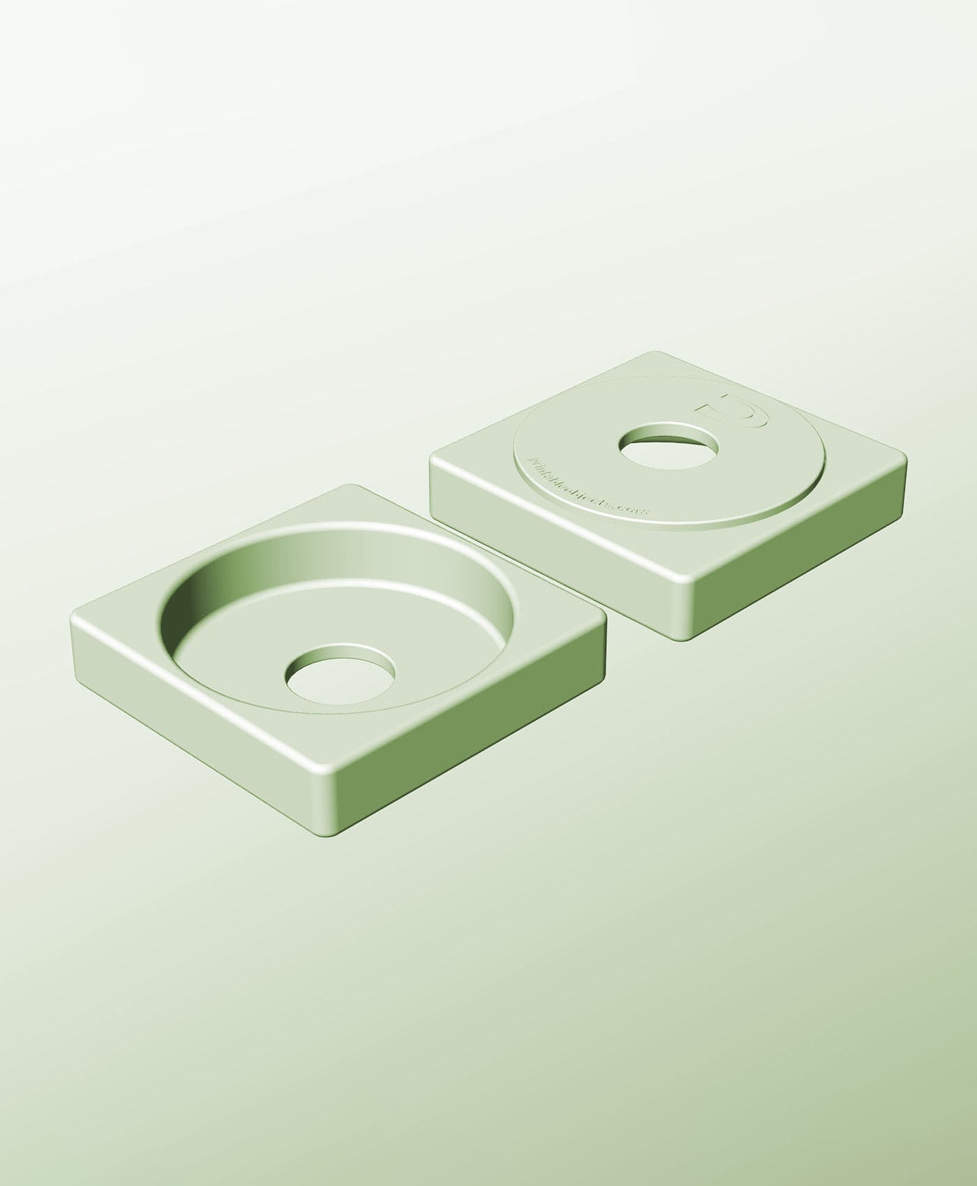 CS128-30-P Stackable pierced bin box module for creative decor 3d model