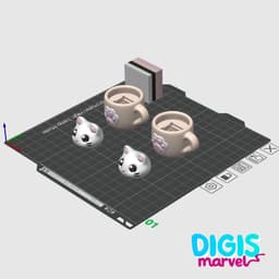 Cat and Mouse Mellow Clicky Cups (FREE) 3d model