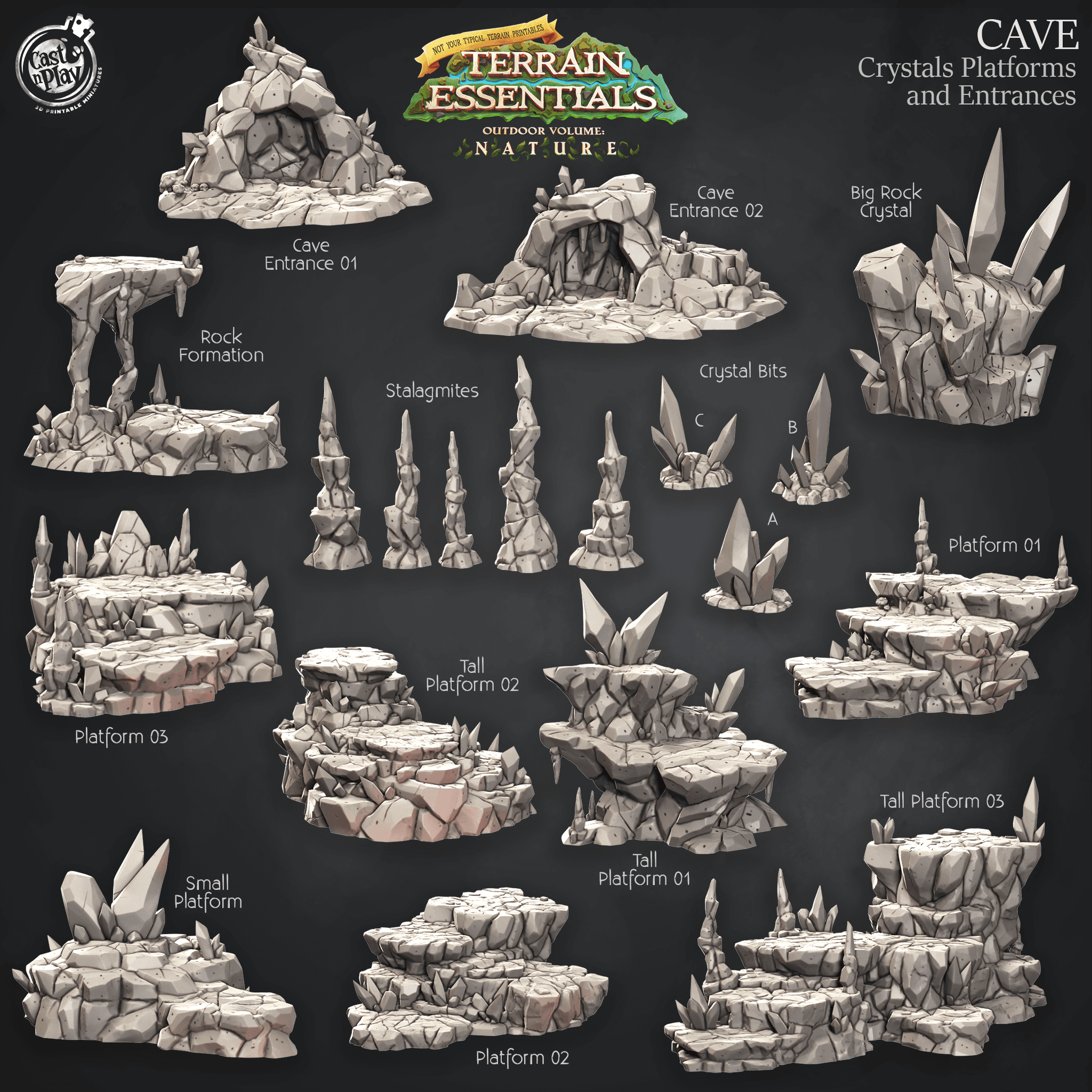 Cave Set (Pre-Supported) 3d model
