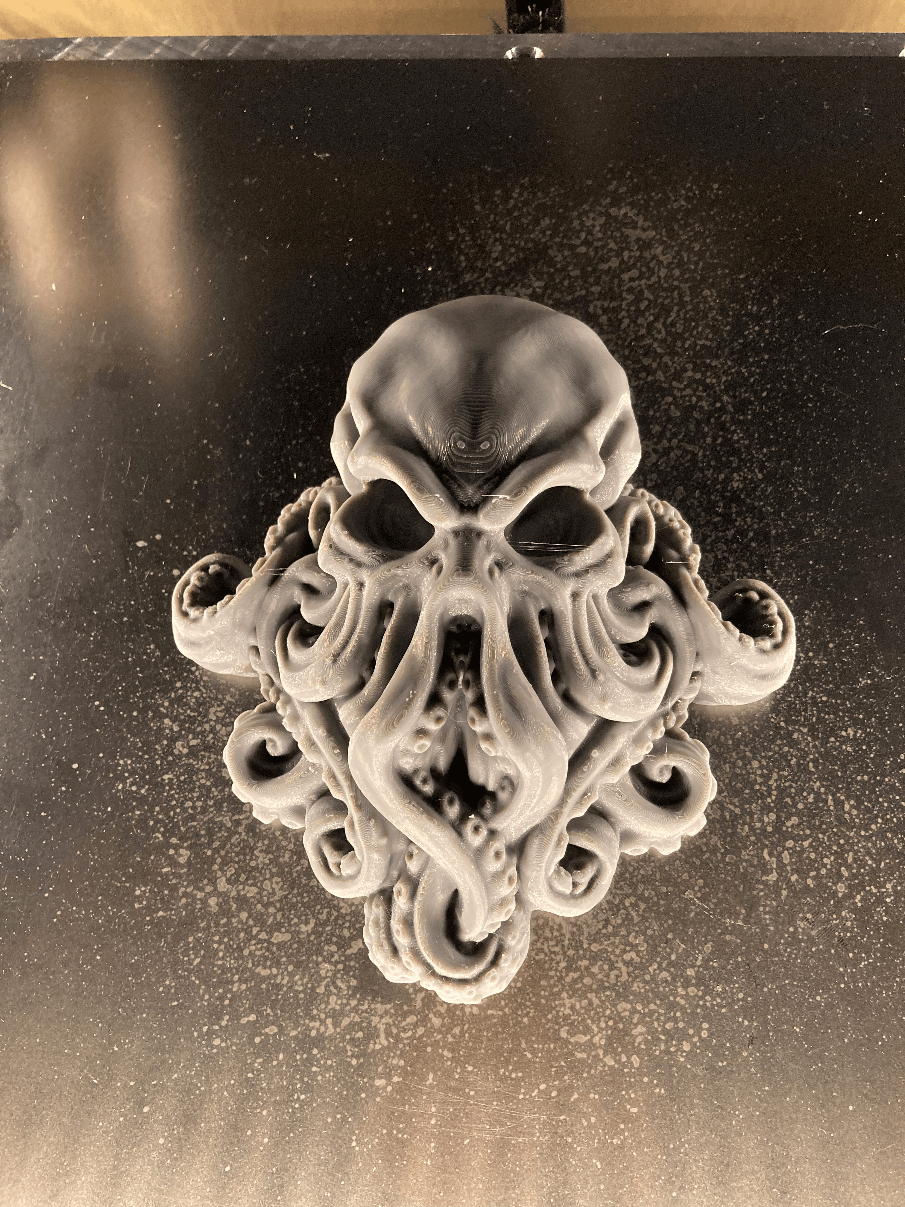 Super Cthulhu model! Love those posted pics of the metal-fill prints with patinas but alas, regular ol' PLA is all I have. Printed in just under 4hrs.