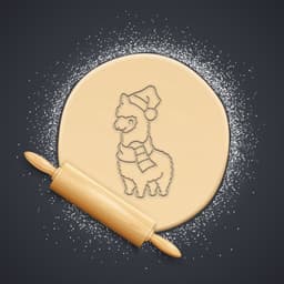 Alpaca Cookie Cutter, Biscuit Cutter 3d model