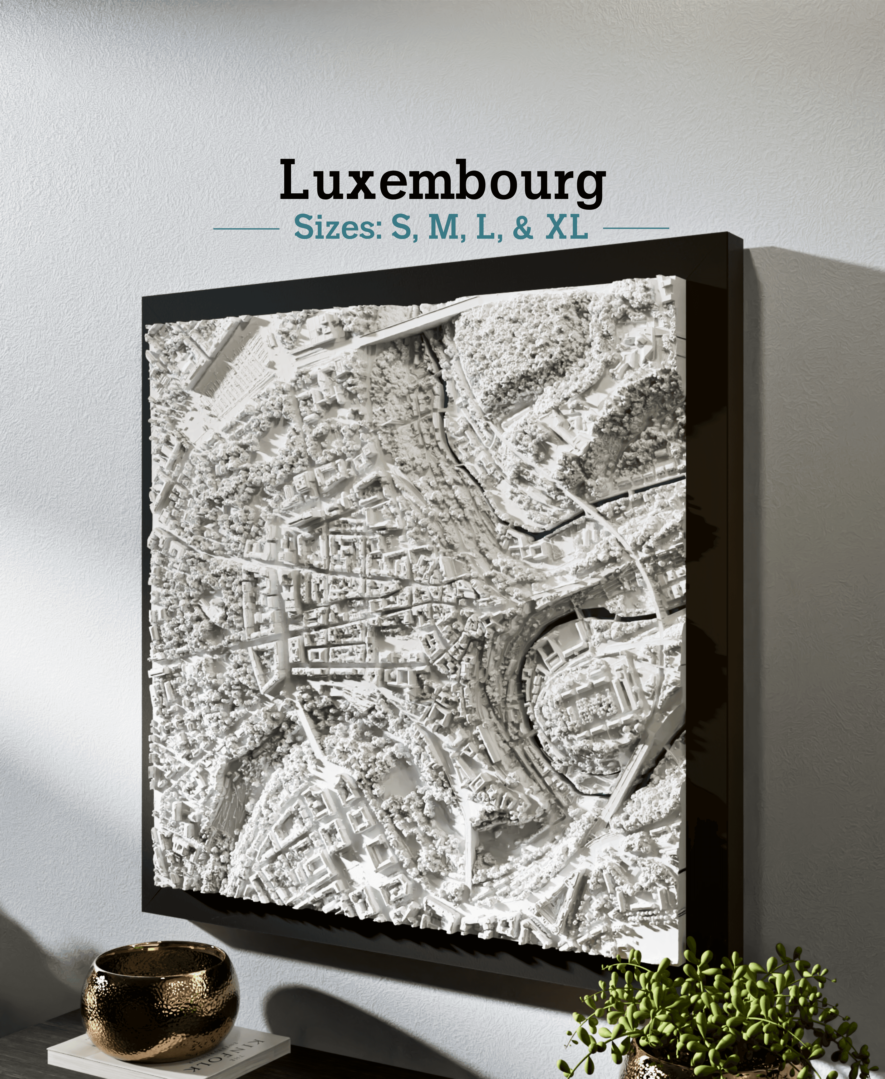 Luxembourg City, Luxembourg - S, M, L, & XL 3d model