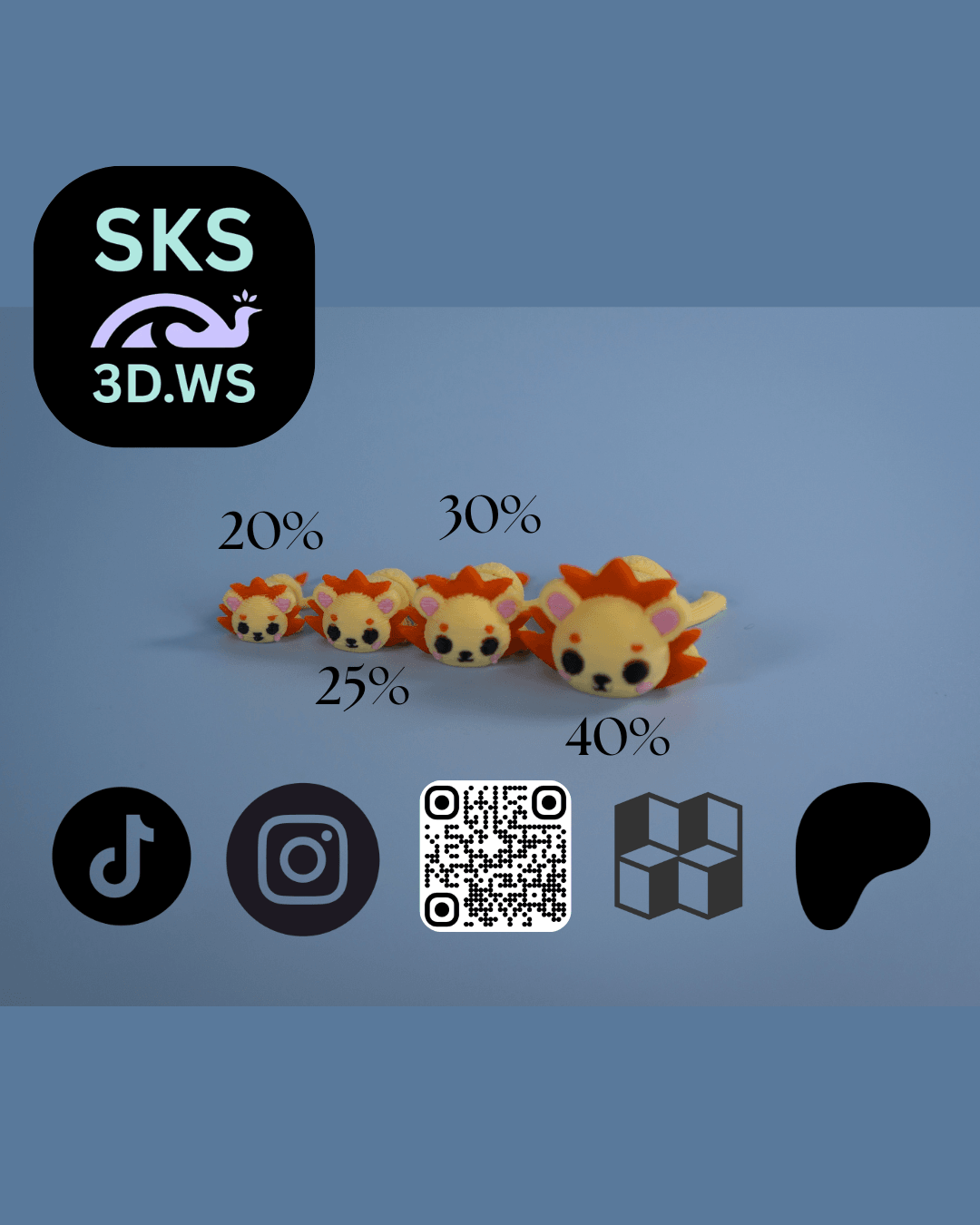 Lion Fidget articulation free model 3d model
