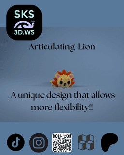 Lion Fidget articulation free model 3d model