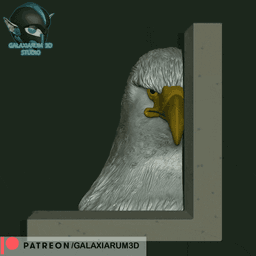 Majestic Eagle Head Bookend 3d model