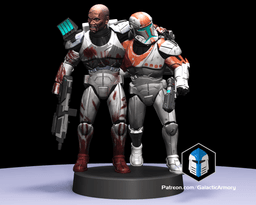1:48 Scale Republic Commando Miniatures - 3D Print Files 3d model