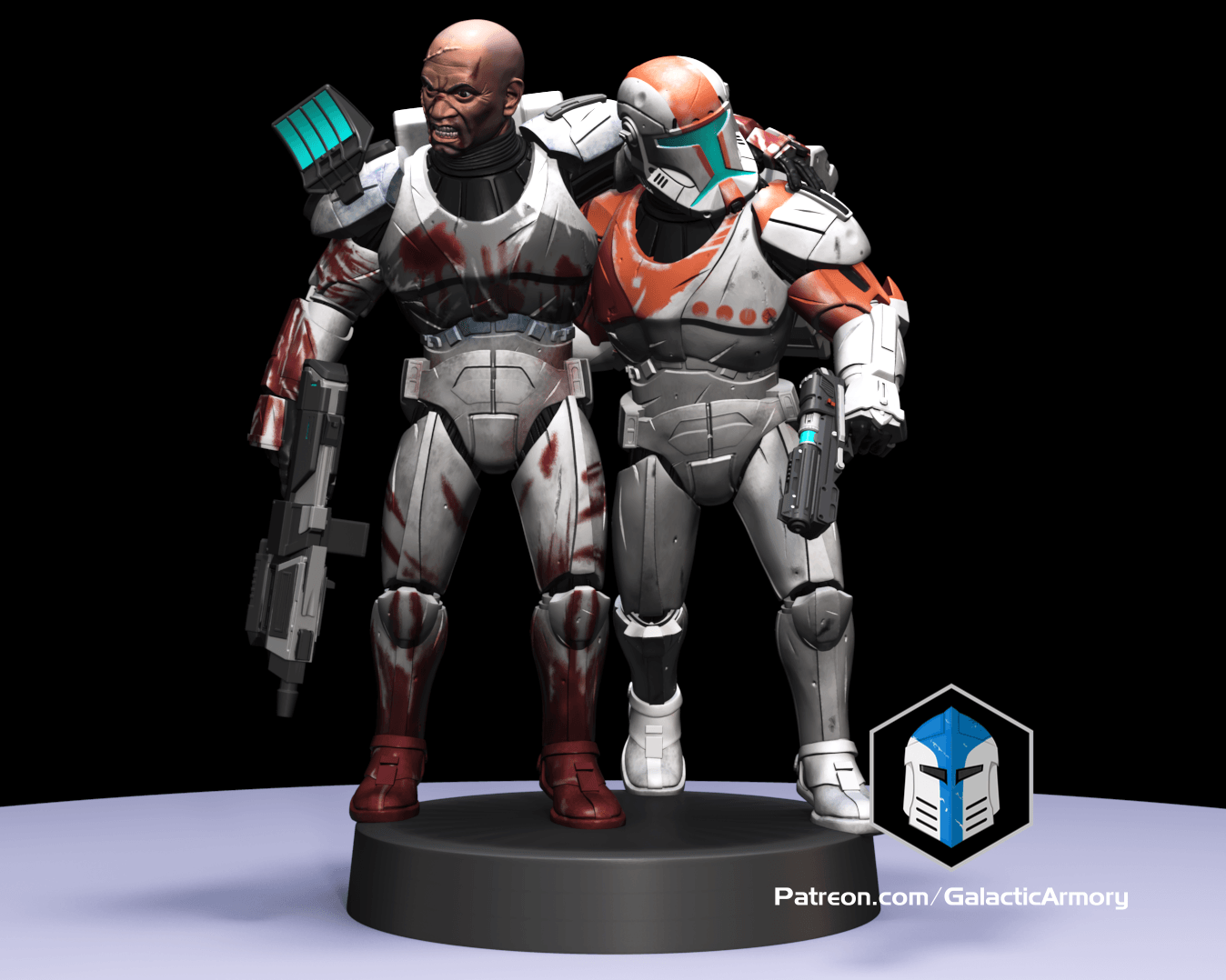 1:48 Scale Republic Commando Miniatures - 3D Print Files 3d model