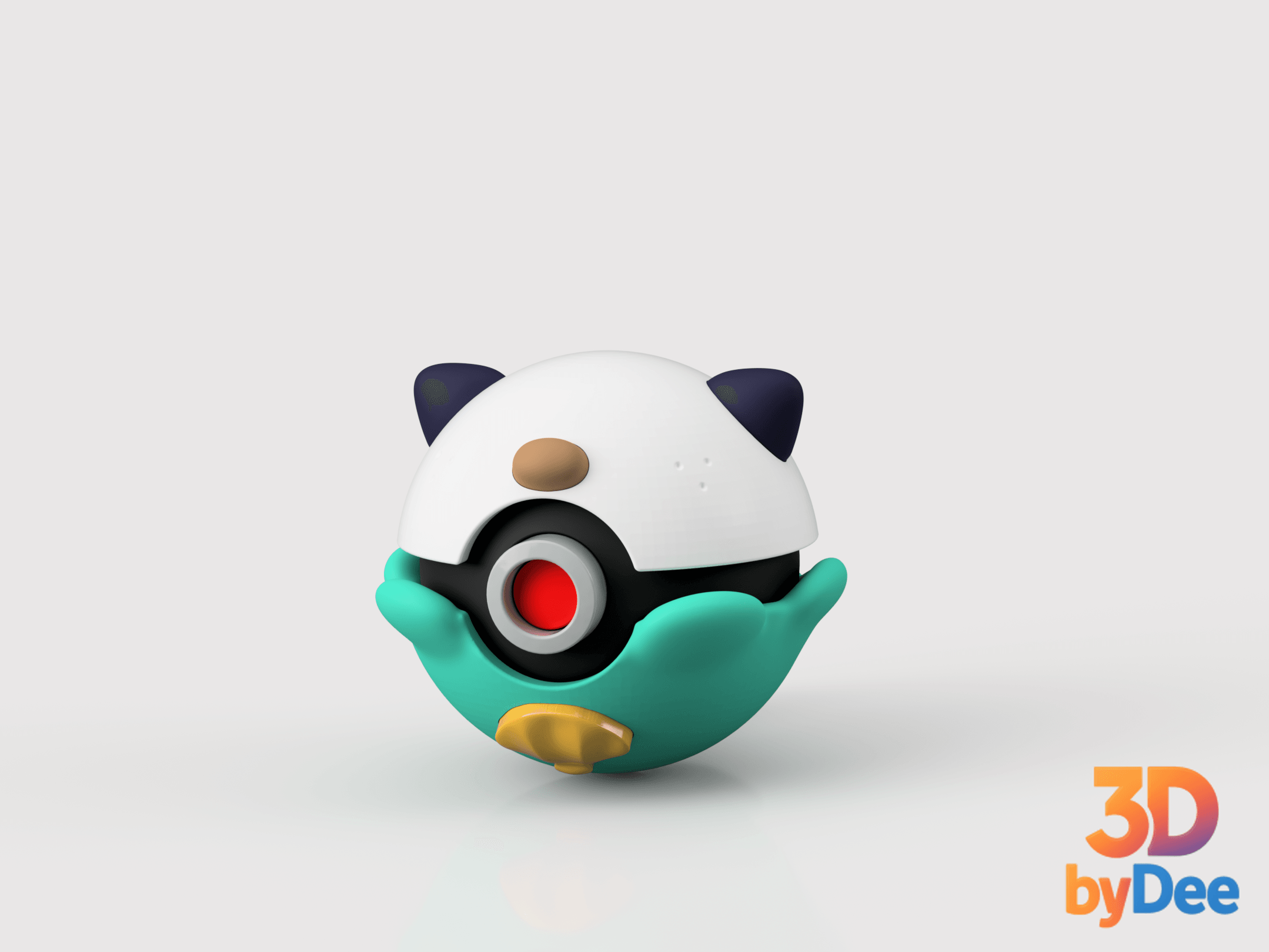 Oshawott Pokeball 3d model