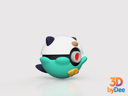 Oshawott Pokeball 3d model