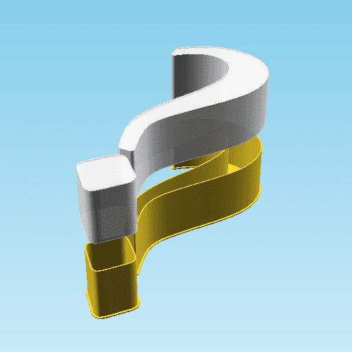 Fluffy Hearts QUESTION MARK, nestable box (v3) 3d model