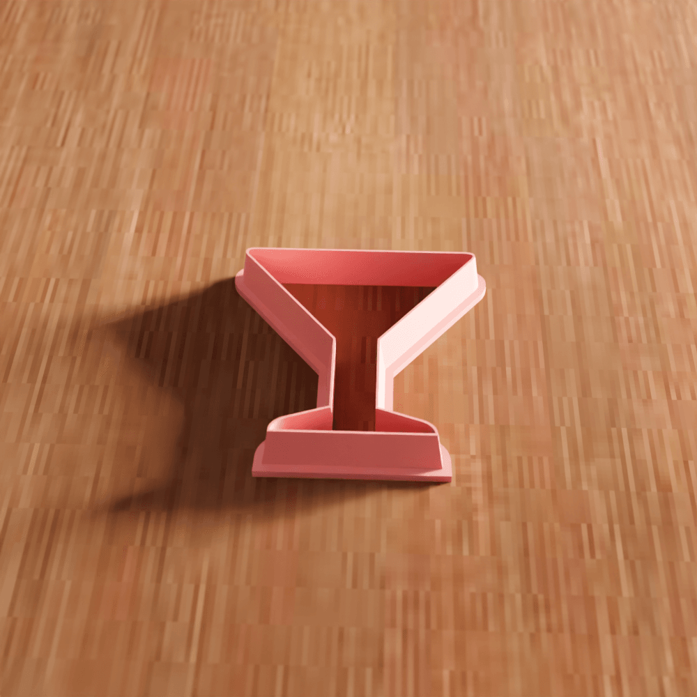 Cocktail Glass Cookie Cutter Utensil 3d model