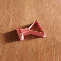 Cocktail Glass Cookie Cutter Utensil 3d model