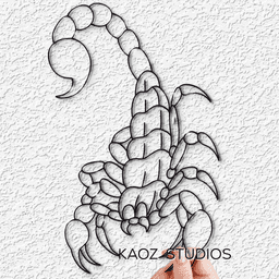 scorpion wall art insect decor 3d model
