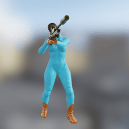 Sci-Fi Sniper Woman V2 3d model