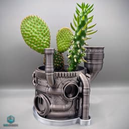 Steampunk Planter 3d model