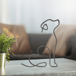 Dog Line Art, Modern, Minimalist 3d model