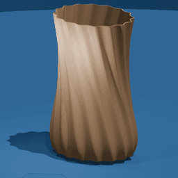 Ribbed Curvy Vase 3d model