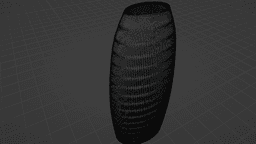 Flattened Cylinder Mesh Vase 3d model